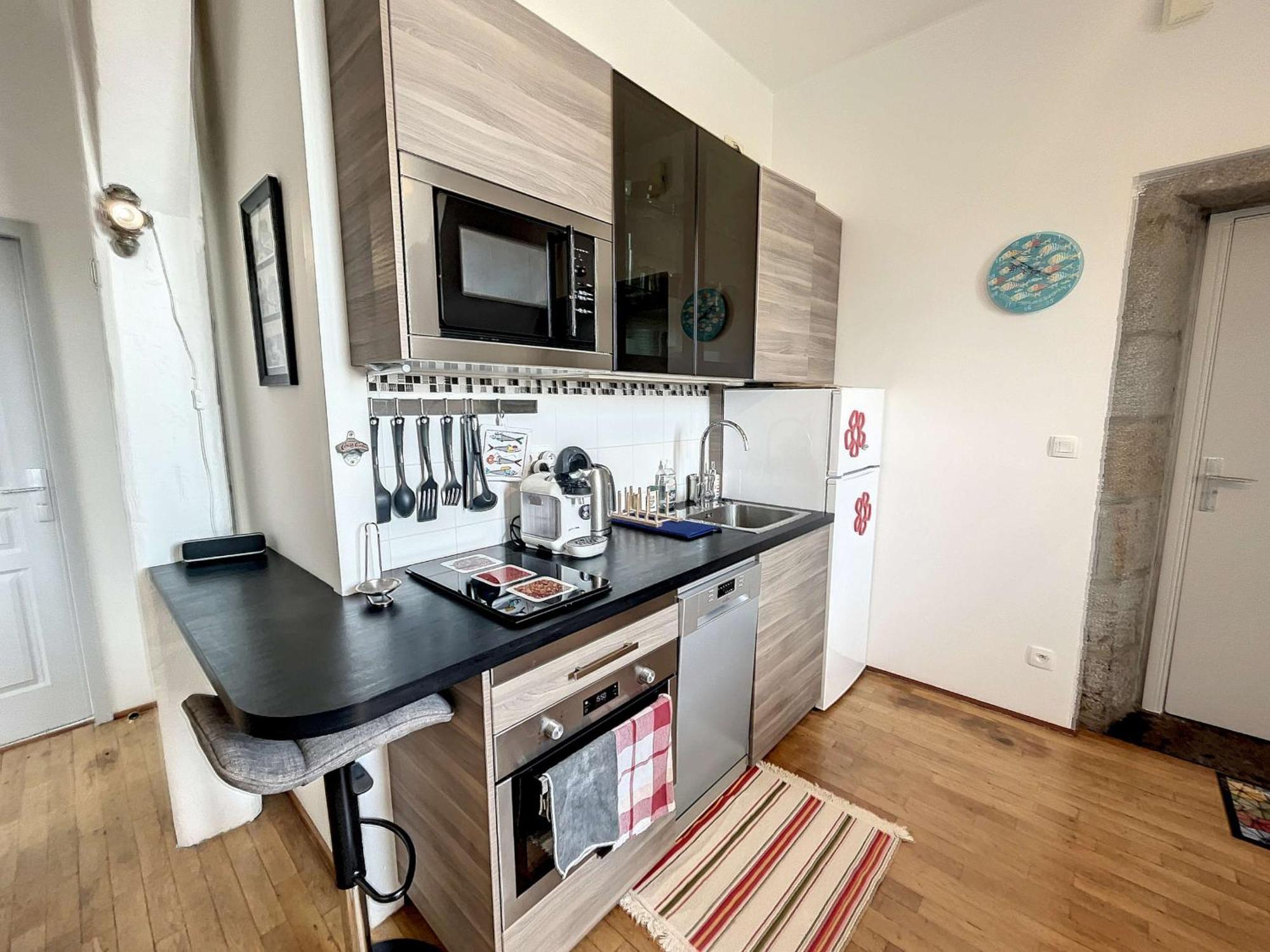 Appartement Cosy, 200M Plage, Parking Prive, Wifi - Fr-1-361-18 Granville Buitenkant foto